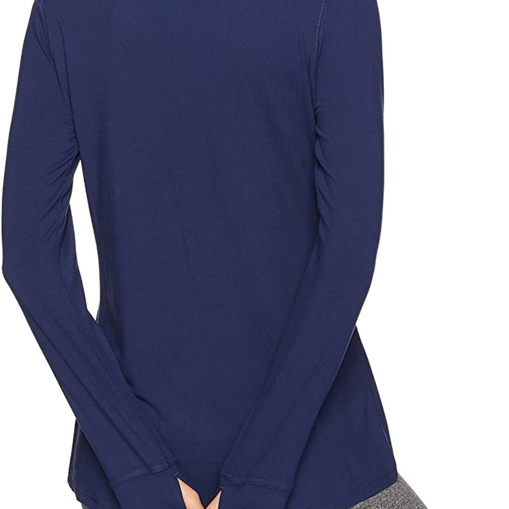 Starter Women's Long Sleeve Half-Zip Top Shirt - Picture 4 of 4